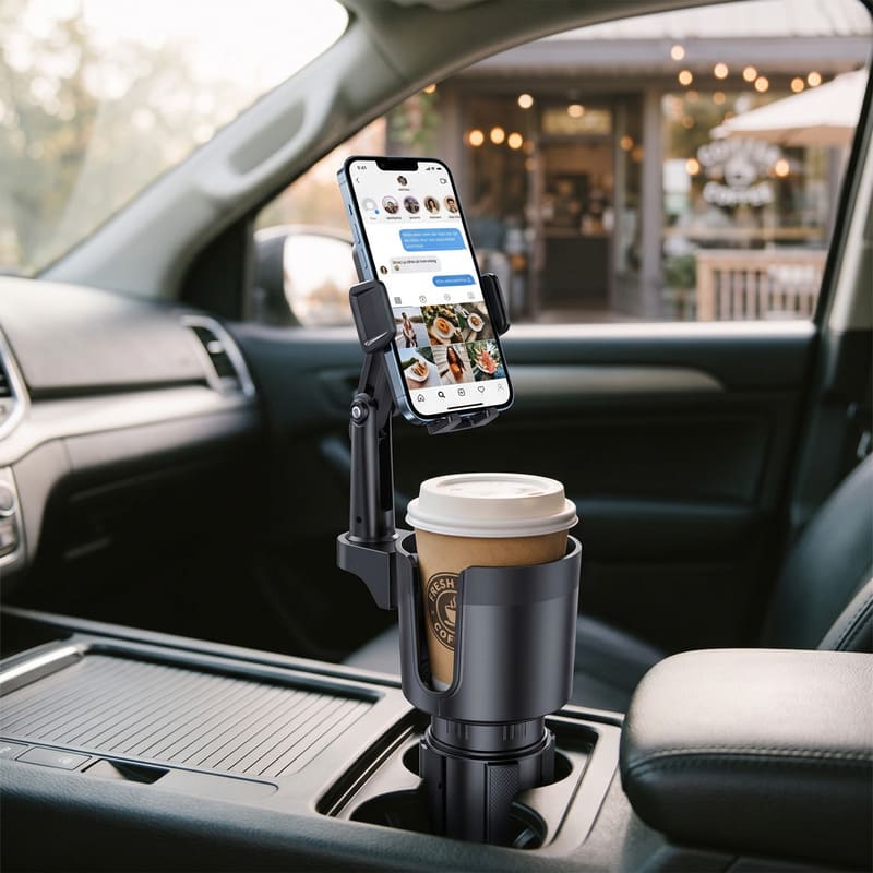 Grip Duo – 2-in-1 Cup & Phone Holder – Flex & Stick for Epic Rides
