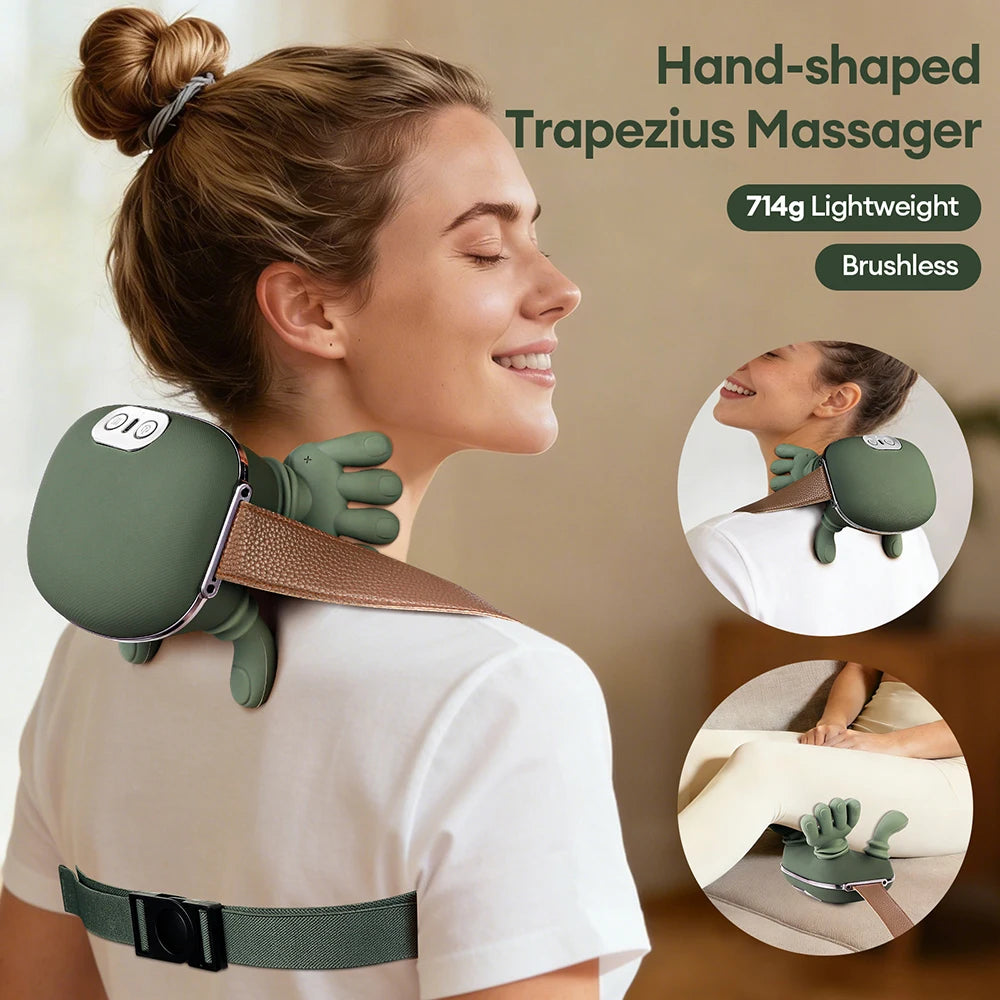 NeckEase Pro™ Smart Neck Massager – 3-in-1 Heat & Deep Tissue Kneading Therapy Device